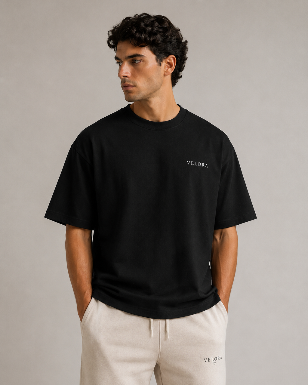 VELORA Drop-Shoulder Tee