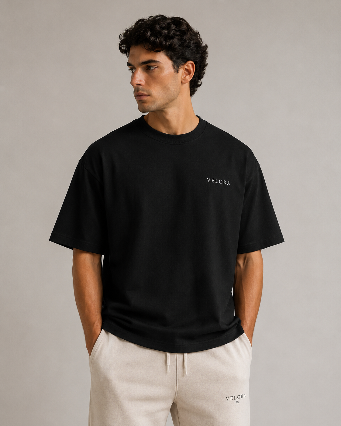 VELORA Drop-Shoulder Tee